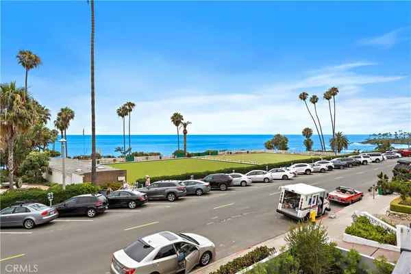 an aerial view of a ocean and beach