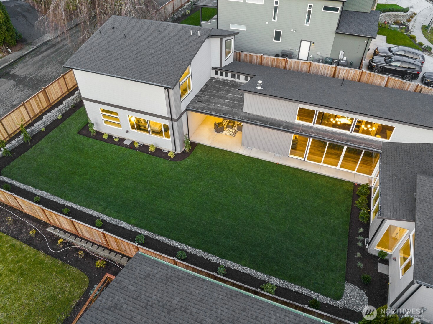 10024 Northeast 196th Place Bothell, WA 98011 - Photo 39 of 40 an aerial view of a house with a garden and pool