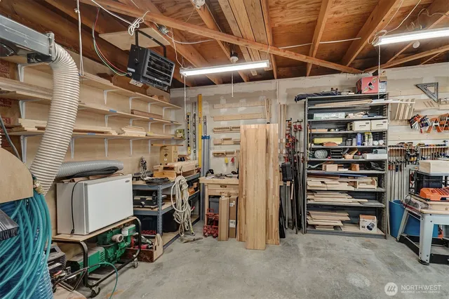 a room with storage and utility