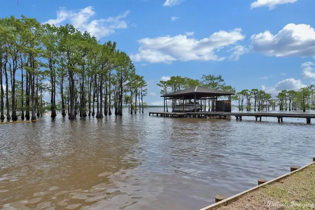 a view of outdoor space with a lake view