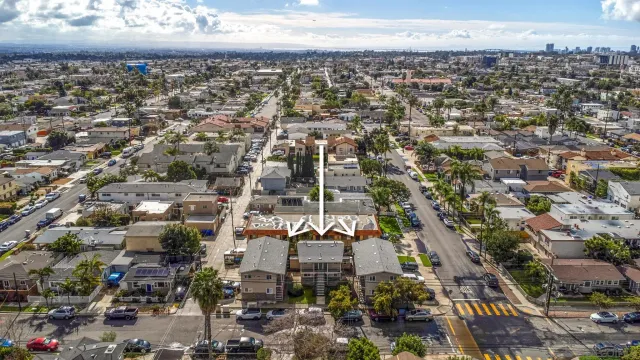 an aerial view of a city