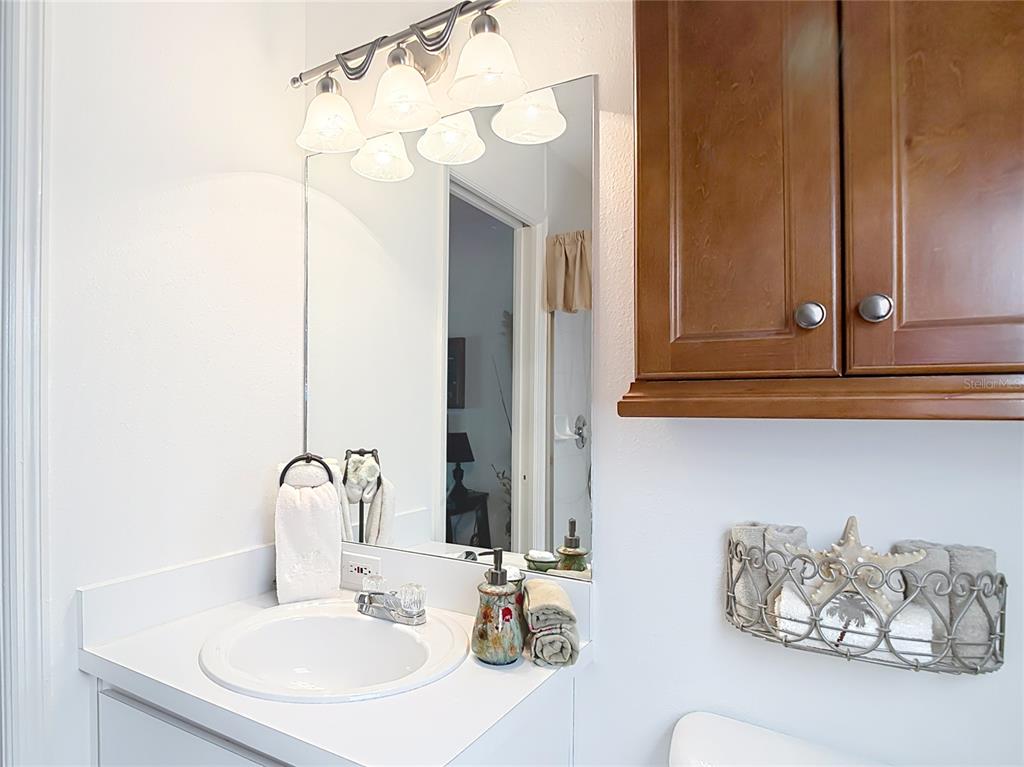 11034 Cranston Street Spring Hill, FL 34608 - Photo 28 of 40 a bathroom with a sink and a mirror
