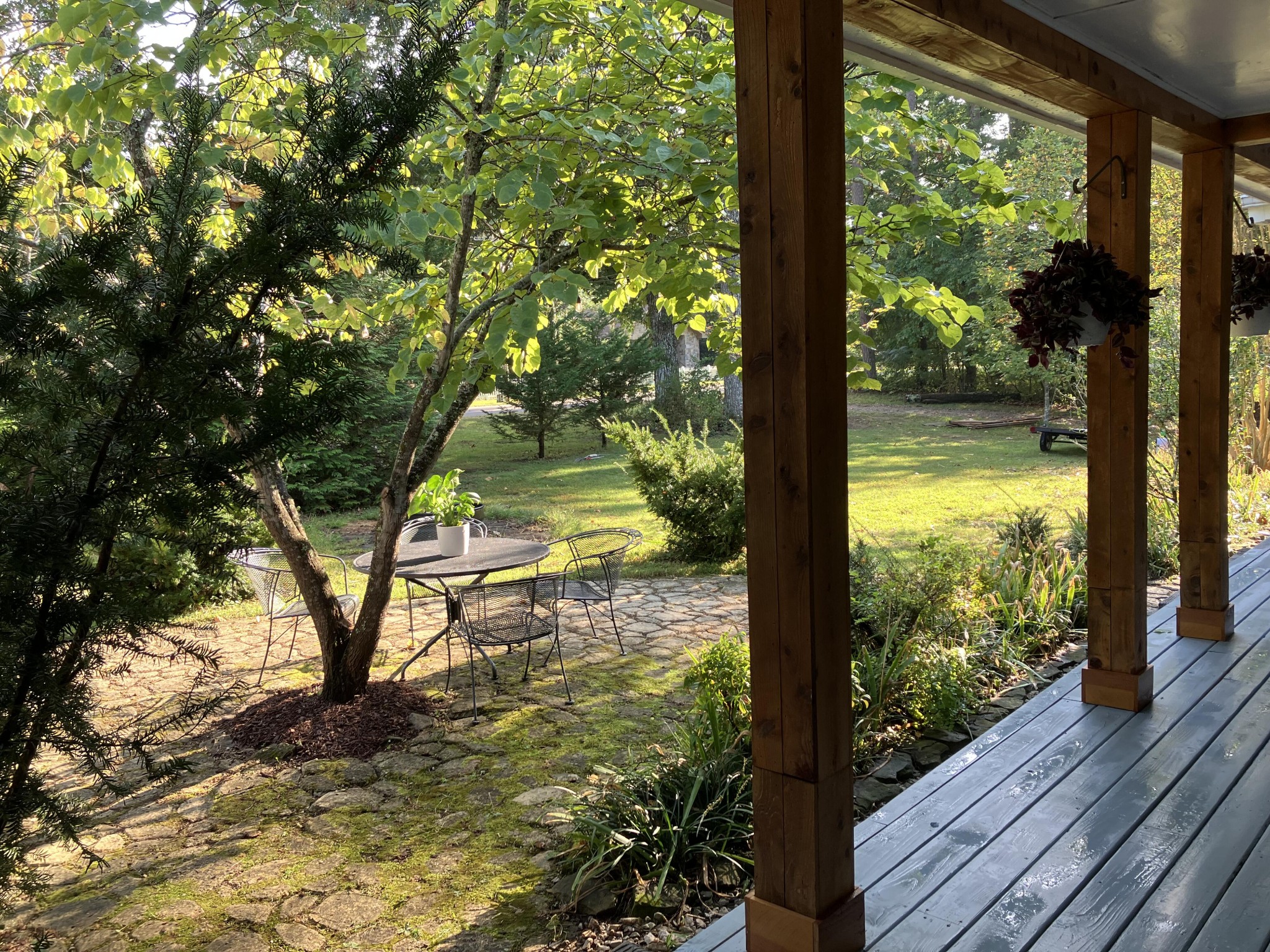 264 Ball Park Road Sewanee, TN 37375 - Photo 6 of 67 a view of a yard with wooden floor and a floor to ceiling window