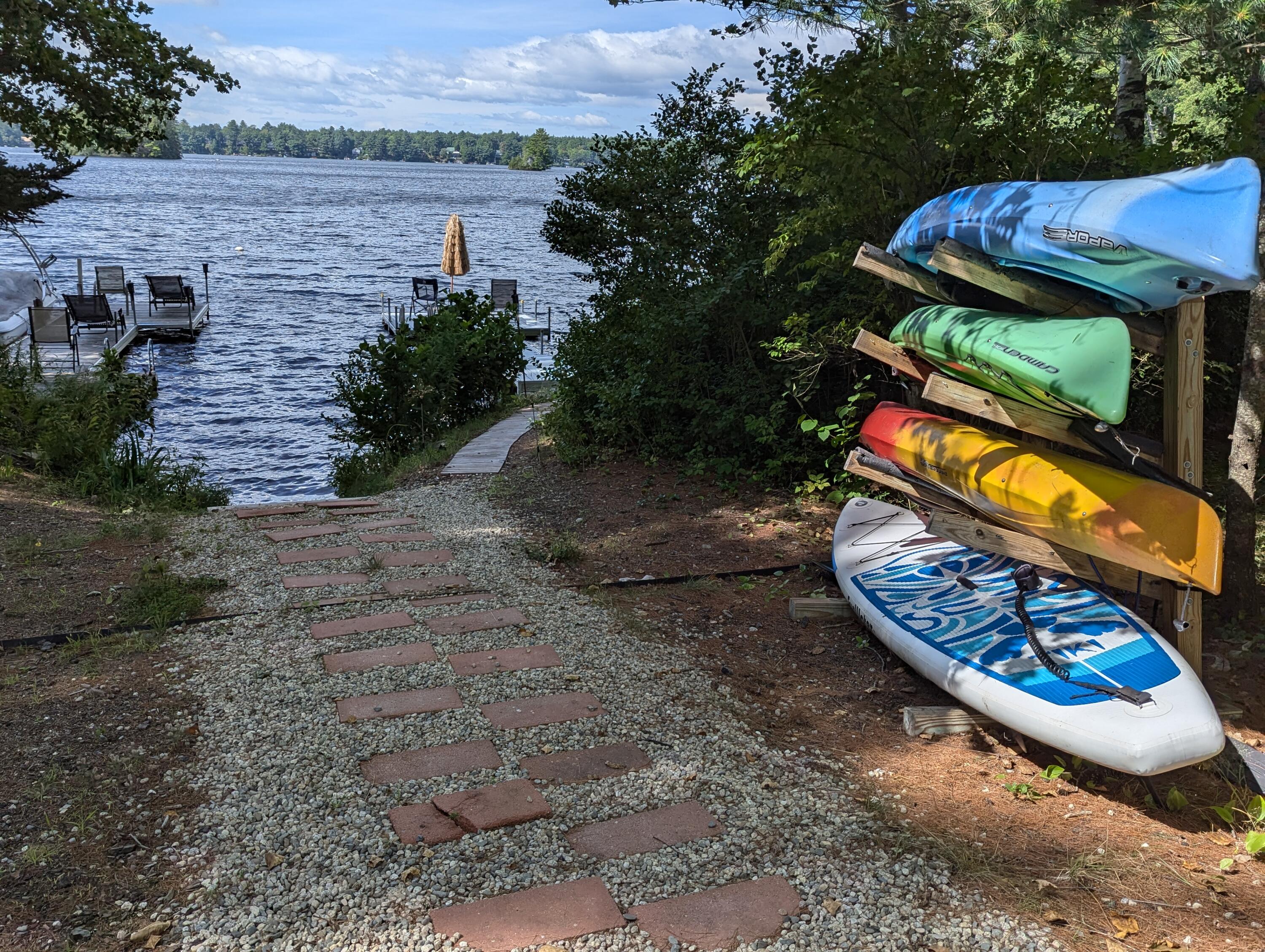 4 Watchic Road 15 Standish, ME 04084 - Photo 65 of 75 Walkway-to-dock-and-stone-steps-into-wat