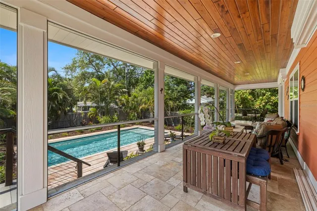a house view with a seating space and garden view