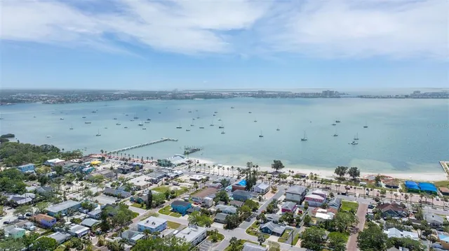 an aerial view of a city