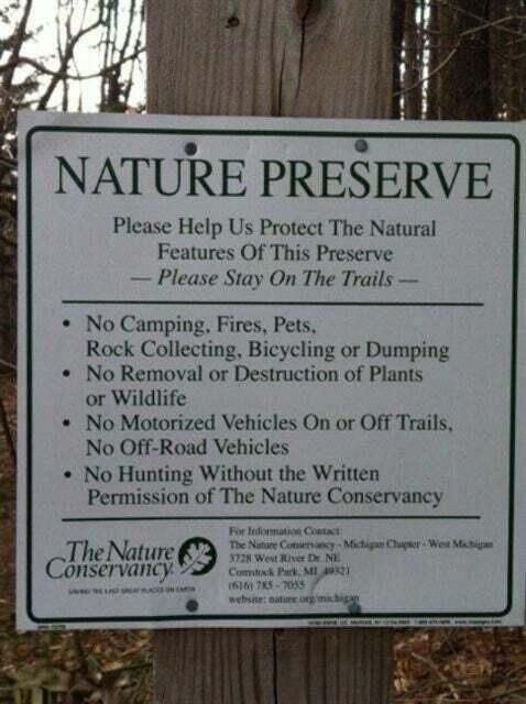 82078 North Street Coloma, MI 49038 - Photo 23 of 28 The Nature Conservancy sign