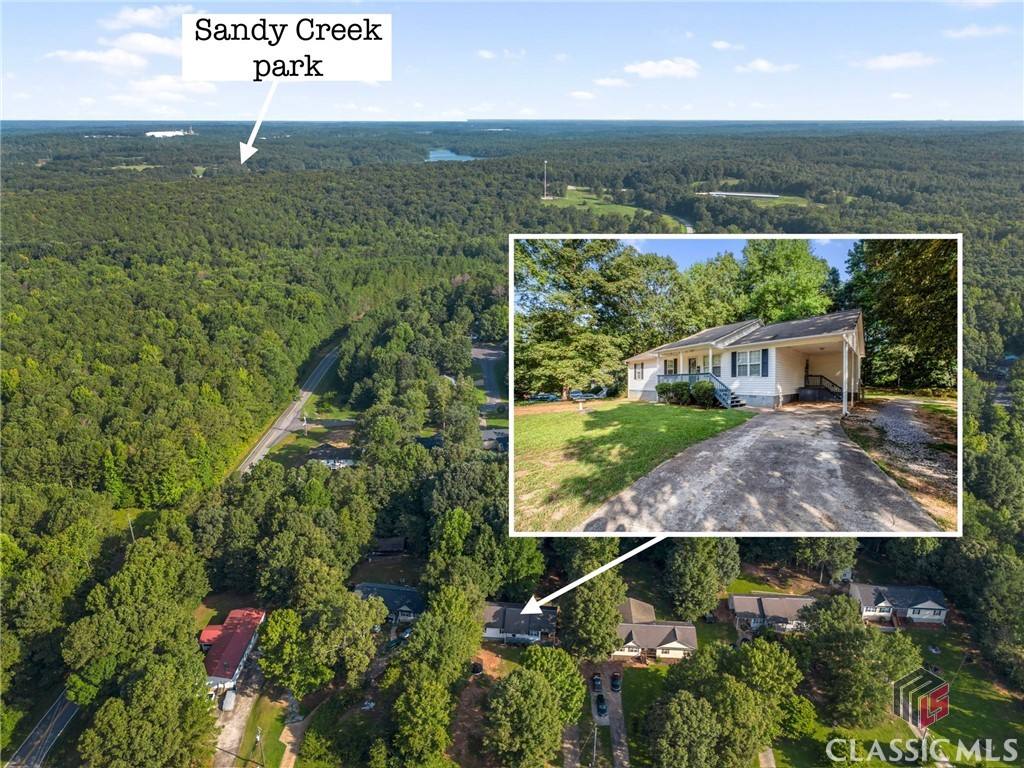 2965 Smokey Road Athens, GA 30601 - Photo 2 of 43 Ariel view to Sandy Park