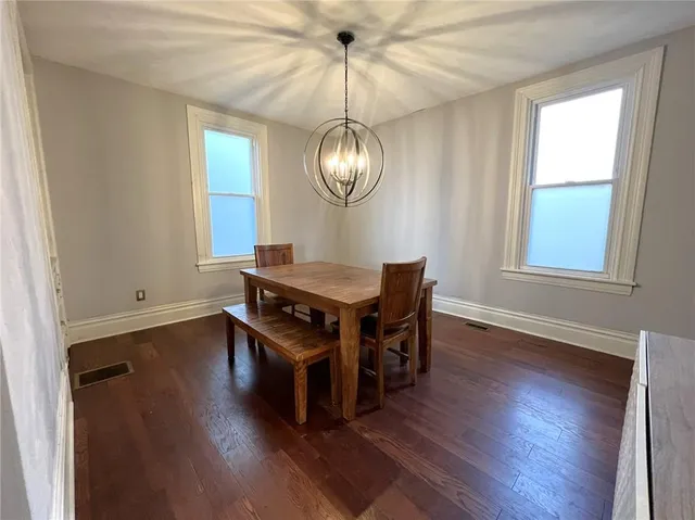 a workspace with wooden floor