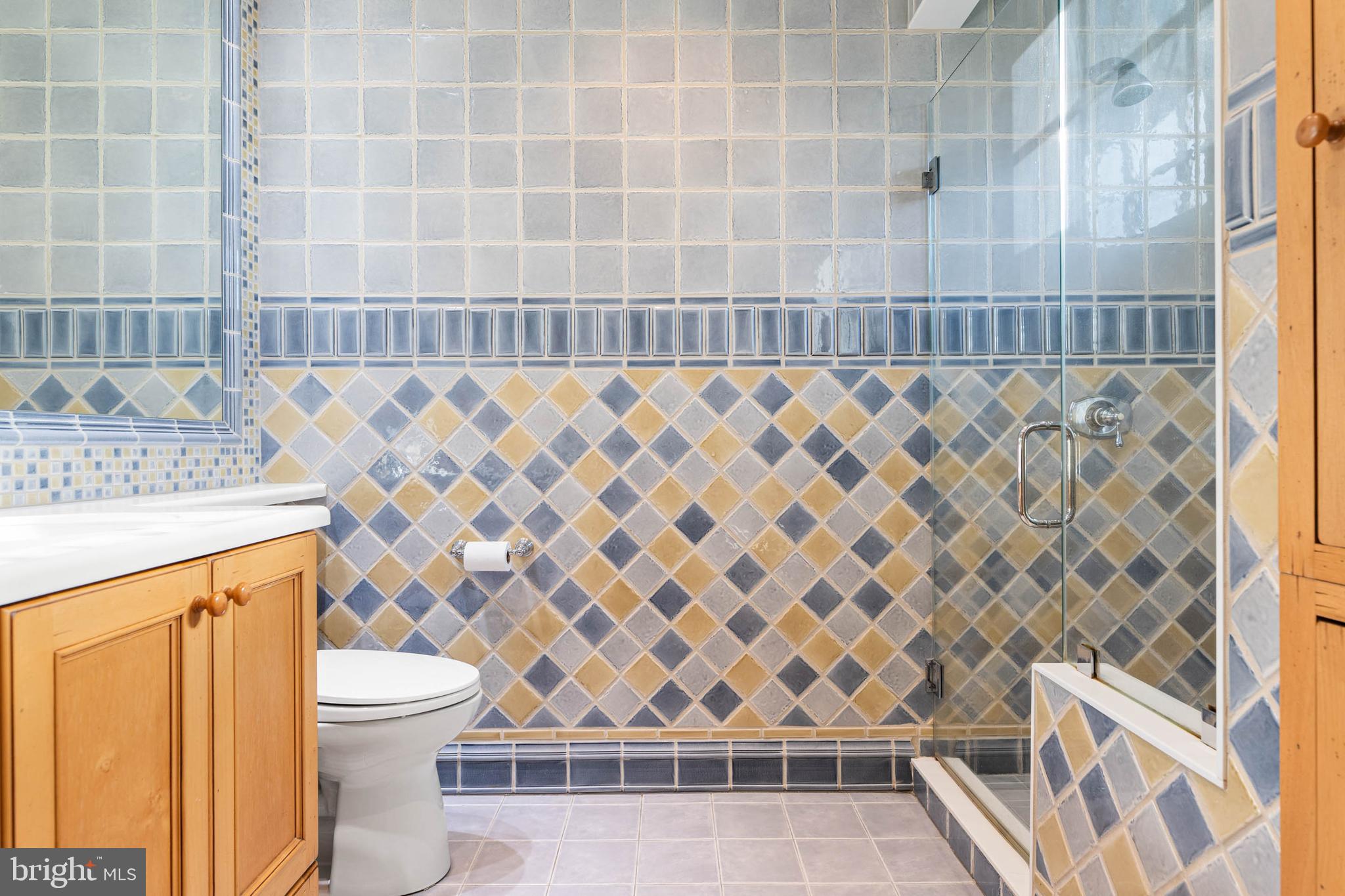 1347 Fording Brook Road Lower Gwynedd, PA 19002 - Photo 52 of 82 a bathroom with a shower curtain and a sink