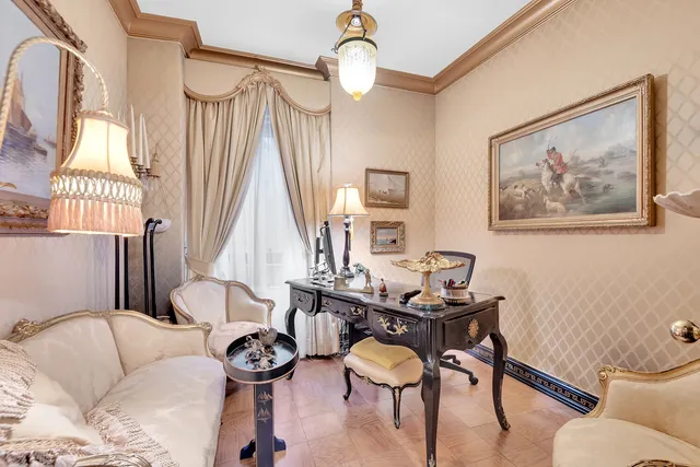 a view of a chairs and table in the patio