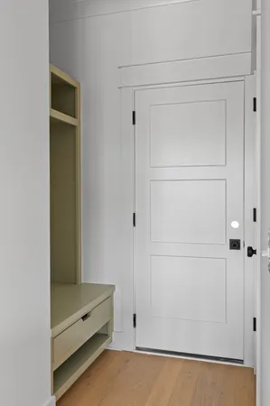 a bathroom with a tub