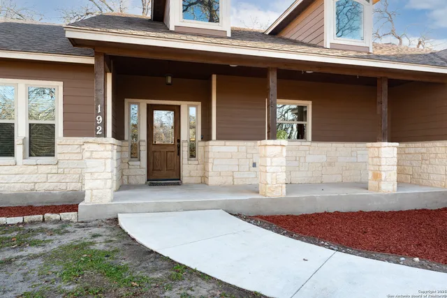 a front view of a house