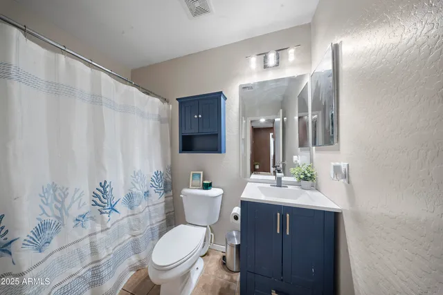 a backyard of a house with seating space