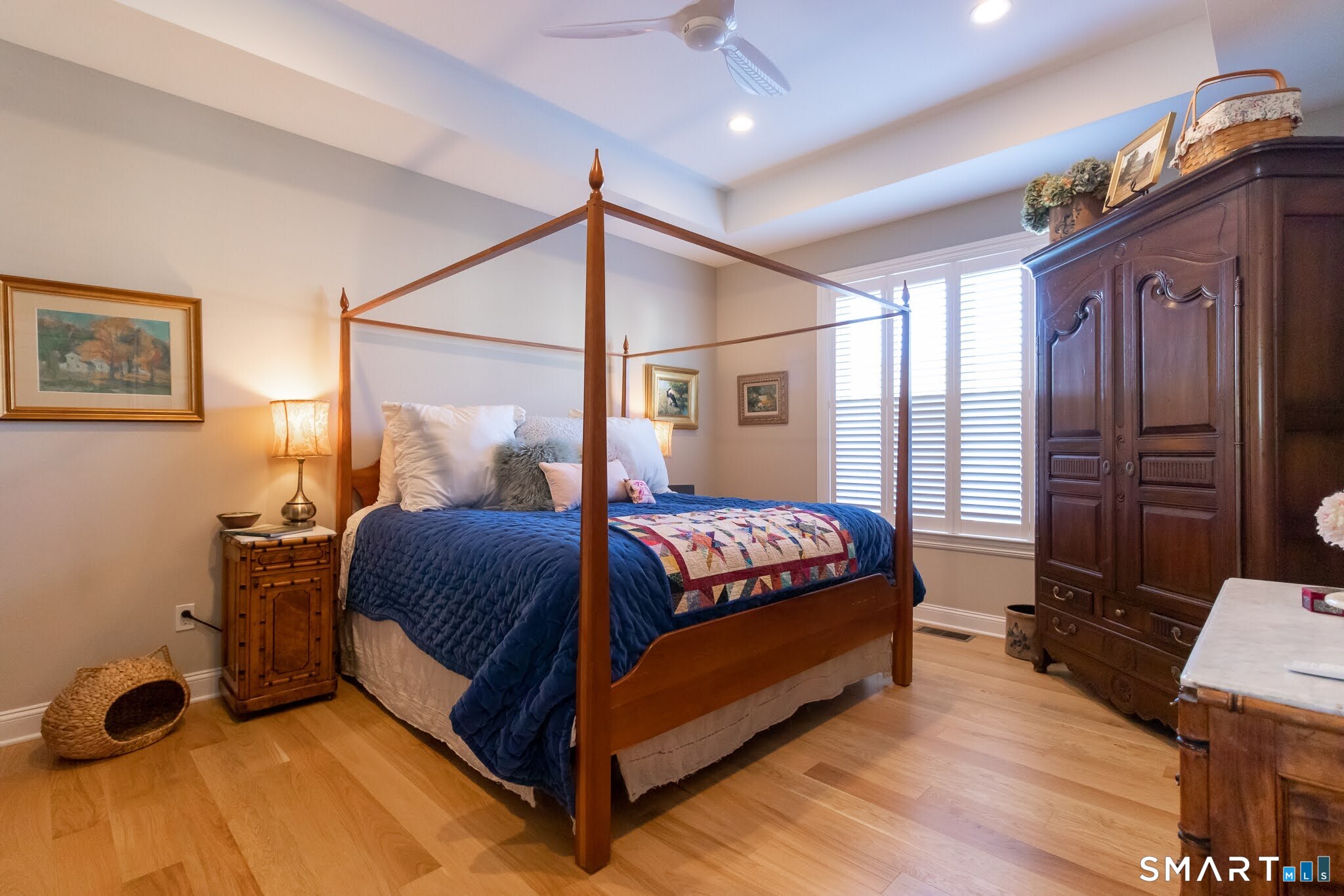 22 Soderman Way Cheshire, CT 06410 - Photo 15 of 40 a bedroom with a bed and wooden floor