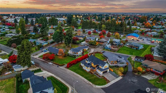 an aerial view of multiple house