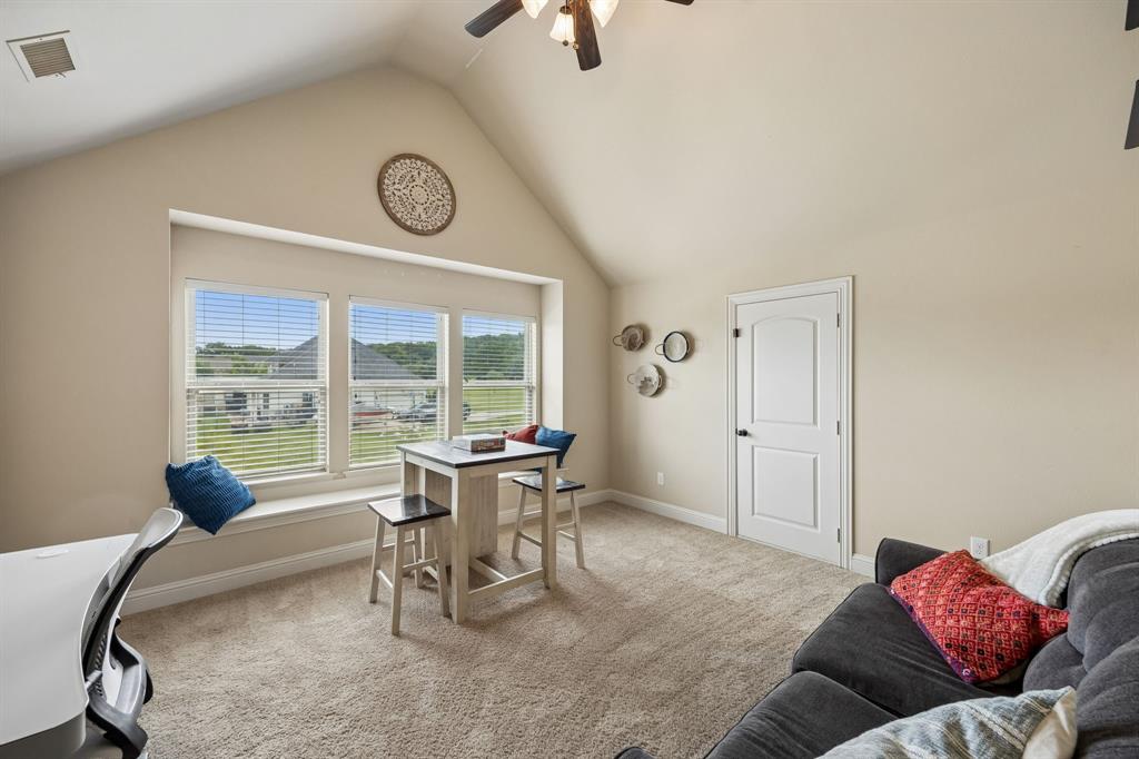 62 Trail Ridge Drive Melissa, TX 75454 - Photo 16 of 39 This large room is located upstairs and can be used as a game room, office, play room or media room. It could even be used as a 6th bedroom since it attaches to a shared bathroom with a walk-in closet