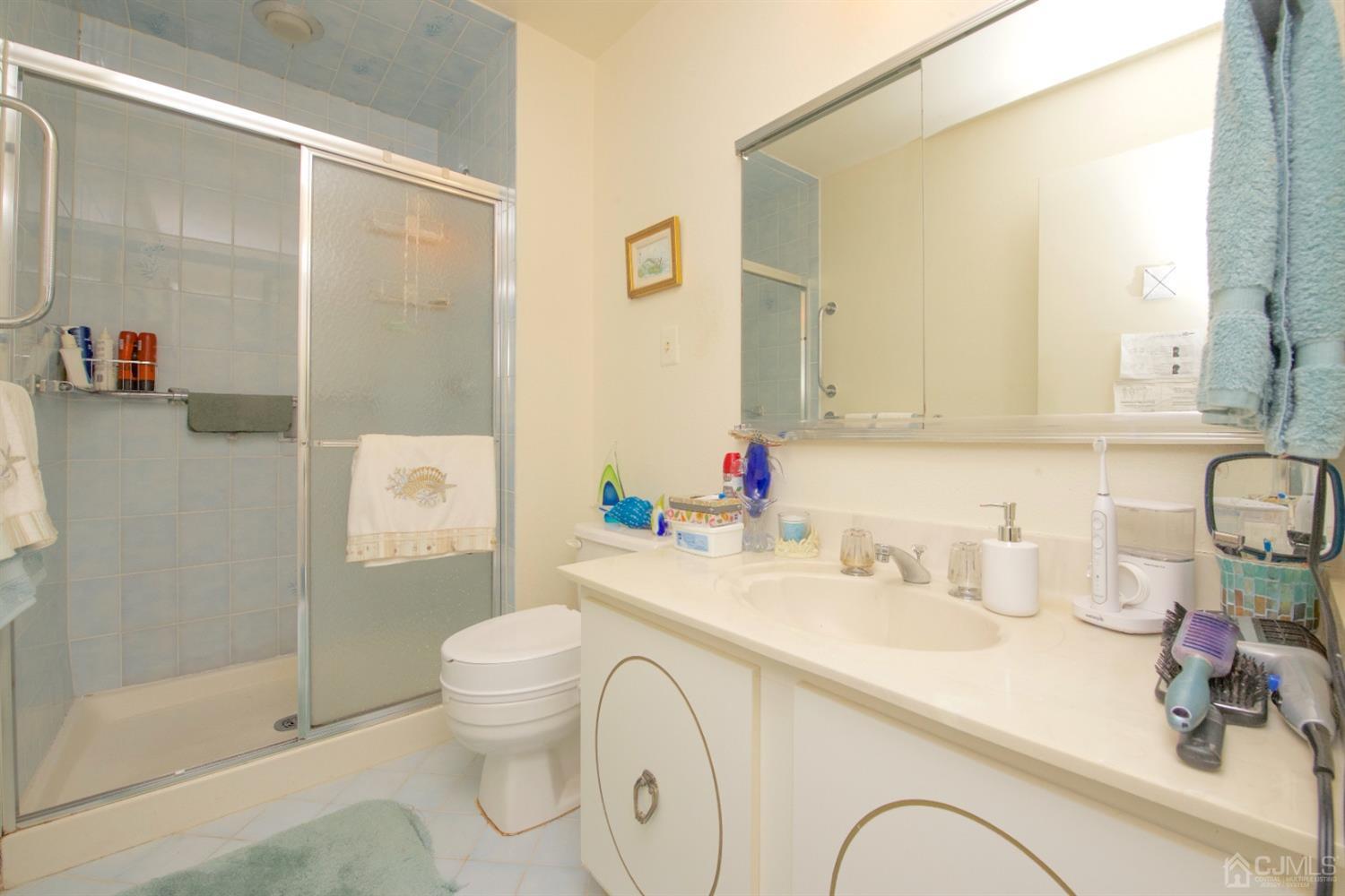 A Pompton Road Monroe Township, NJ 08831 - Photo 20 of 30 a bathroom with a sink a toilet and shower