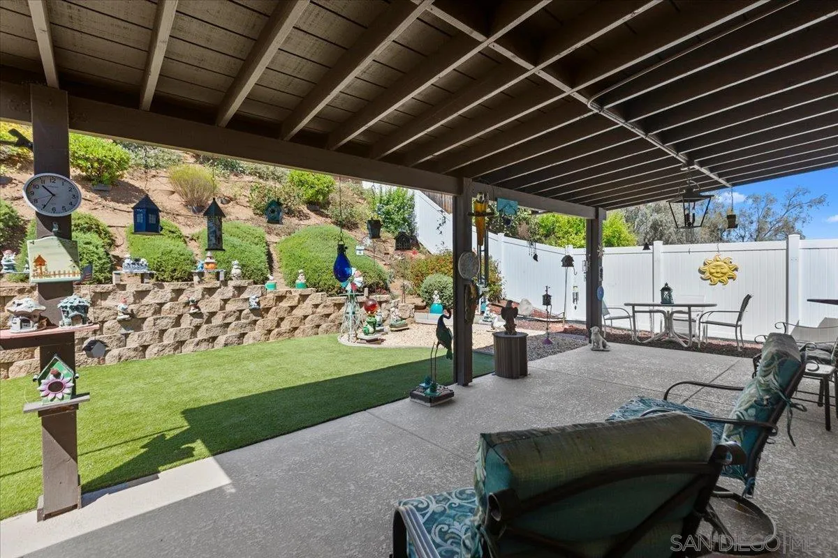 9254 Shadow Hill Road Santee, CA 92071 - Photo 30 of 34 a view of a porch with furniture and yard