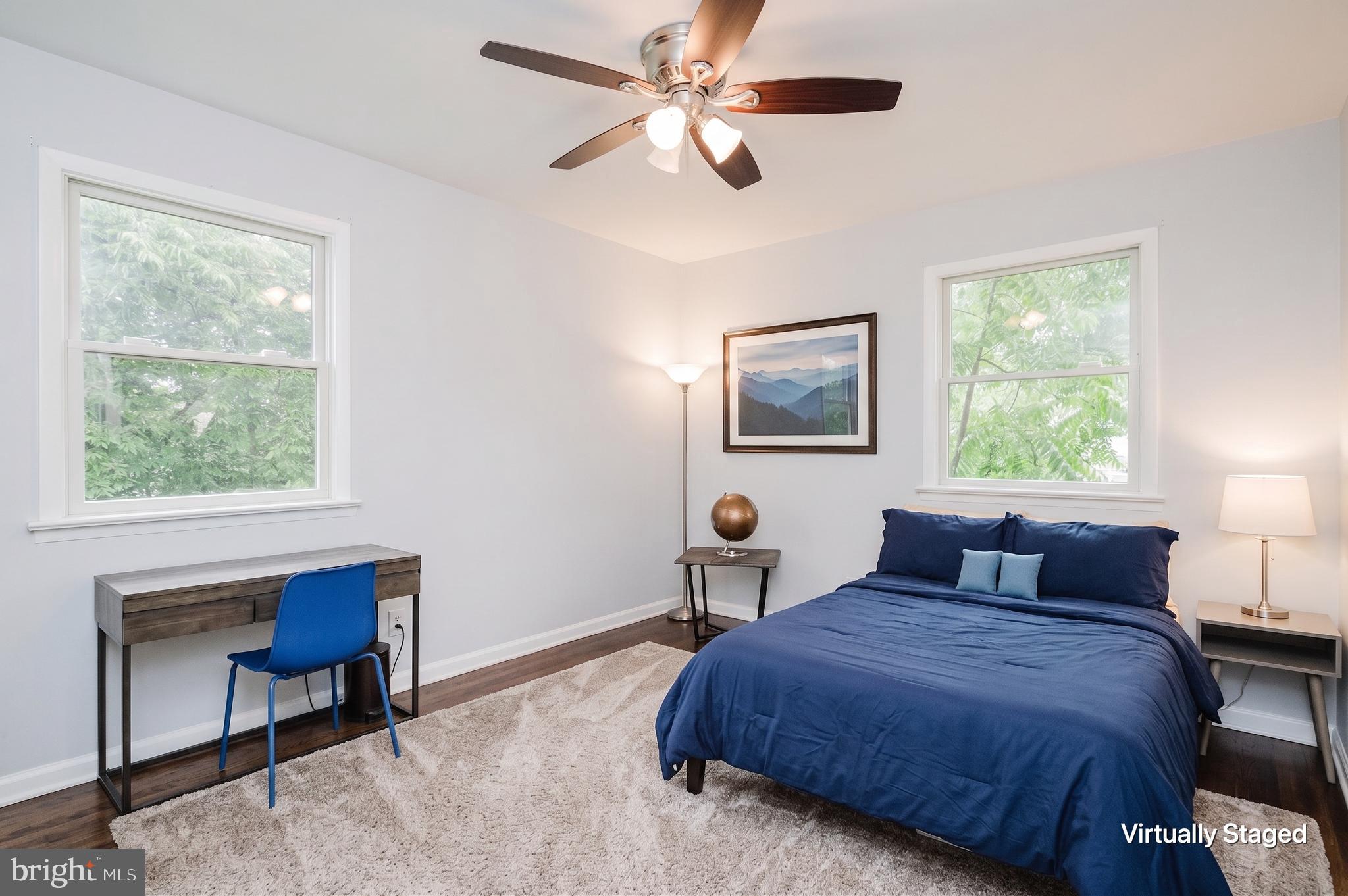 1704 Philadelphia Road Joppa, MD 21085 - Photo 23 of 56 Second Bedroom with wood Flooring and ceiling fan