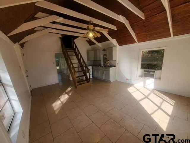 a view of under construction room and staircase