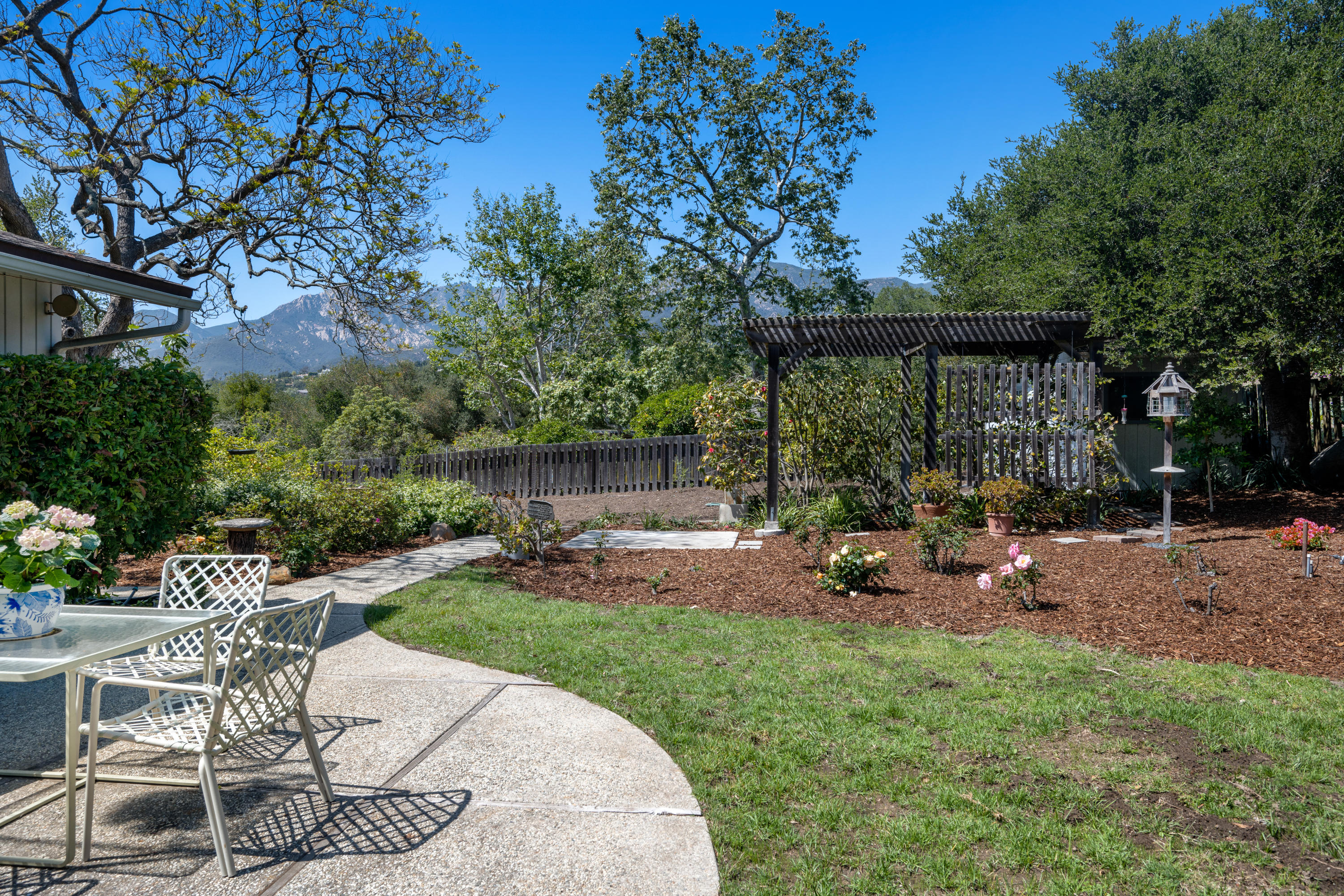 939 Mission Ridge Road Santa Barbara, CA 93103 - Photo 13 of 14 a view of a backyard with sitting area and furniture
