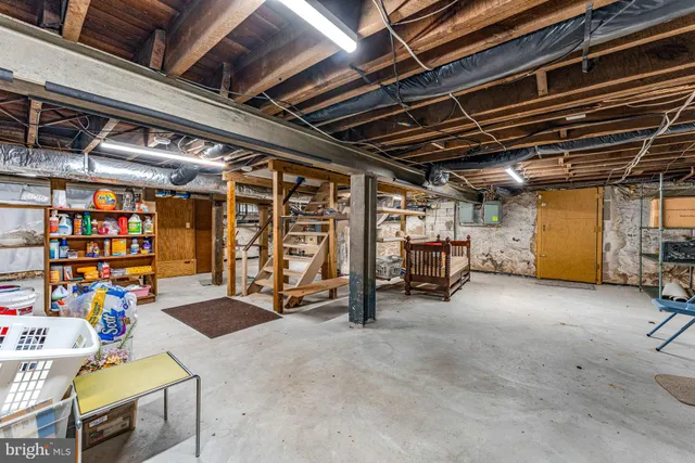 a view of storage and utility room