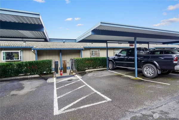 a view of a car garage