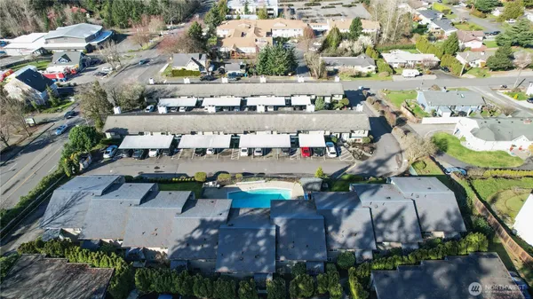 an aerial view of multiple house