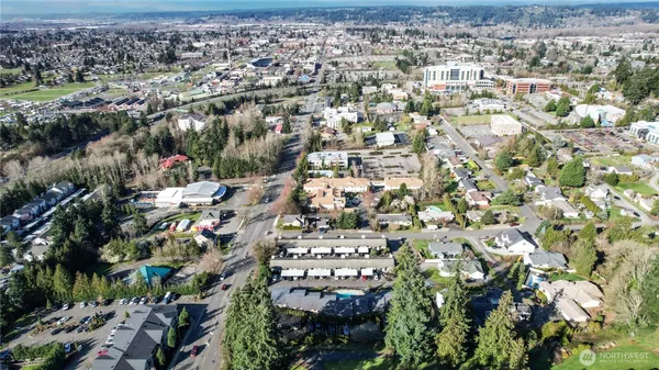 an aerial view of multiple house
