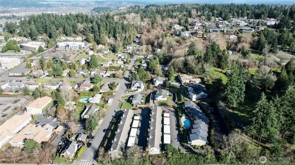 an aerial view of multiple house