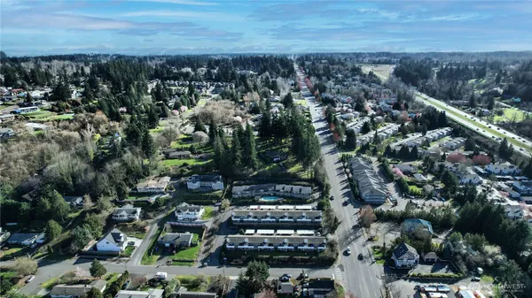 an aerial view of multiple house
