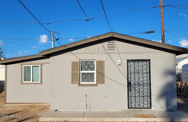 a front view of a house