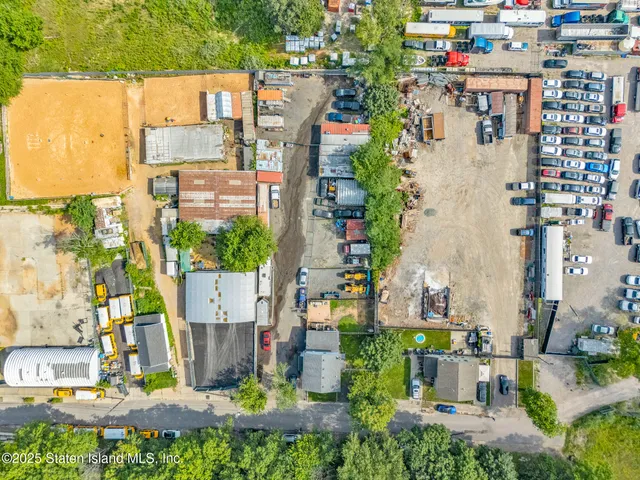 an aerial view of multiple house