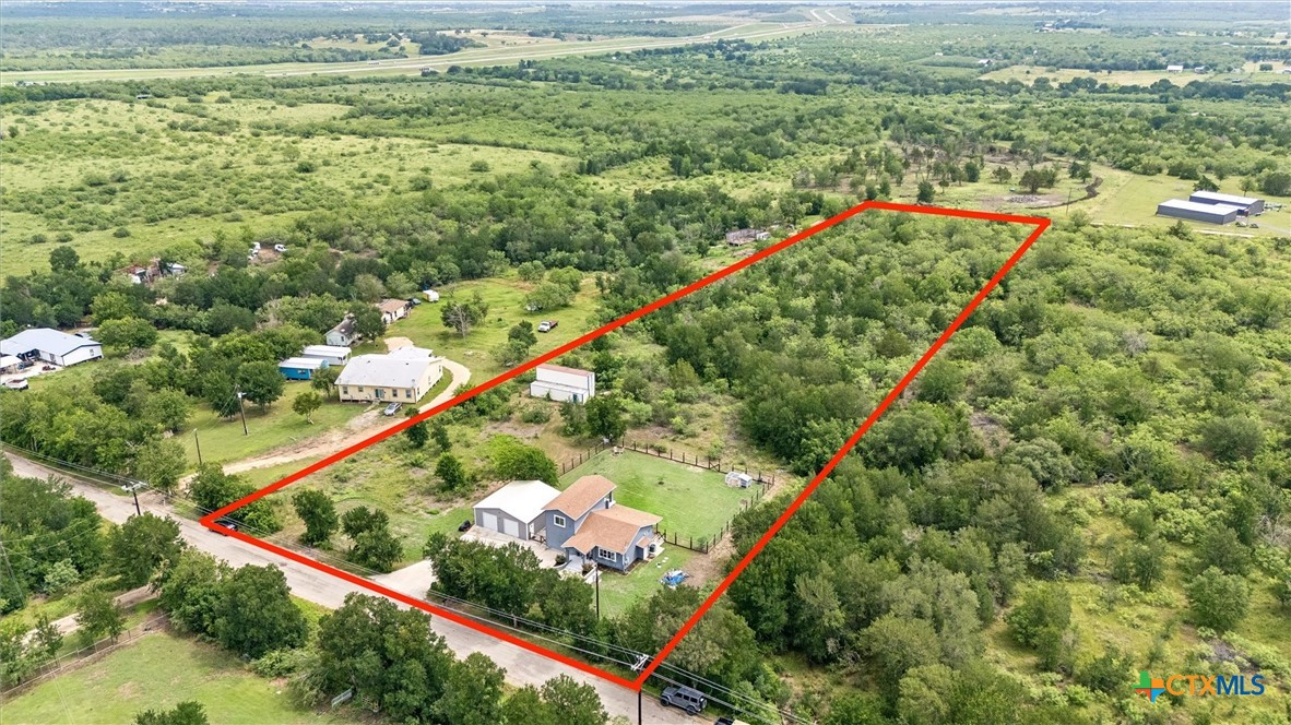 730 Spoke Hollow Road Lockhart, TX 78644 - Photo 34 of 41 AERIAL VIEW- PROPERTY LINES ARE APPROXIMATE