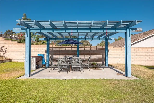 a view of outdoor space with seating area