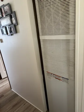 a view of front door and a window