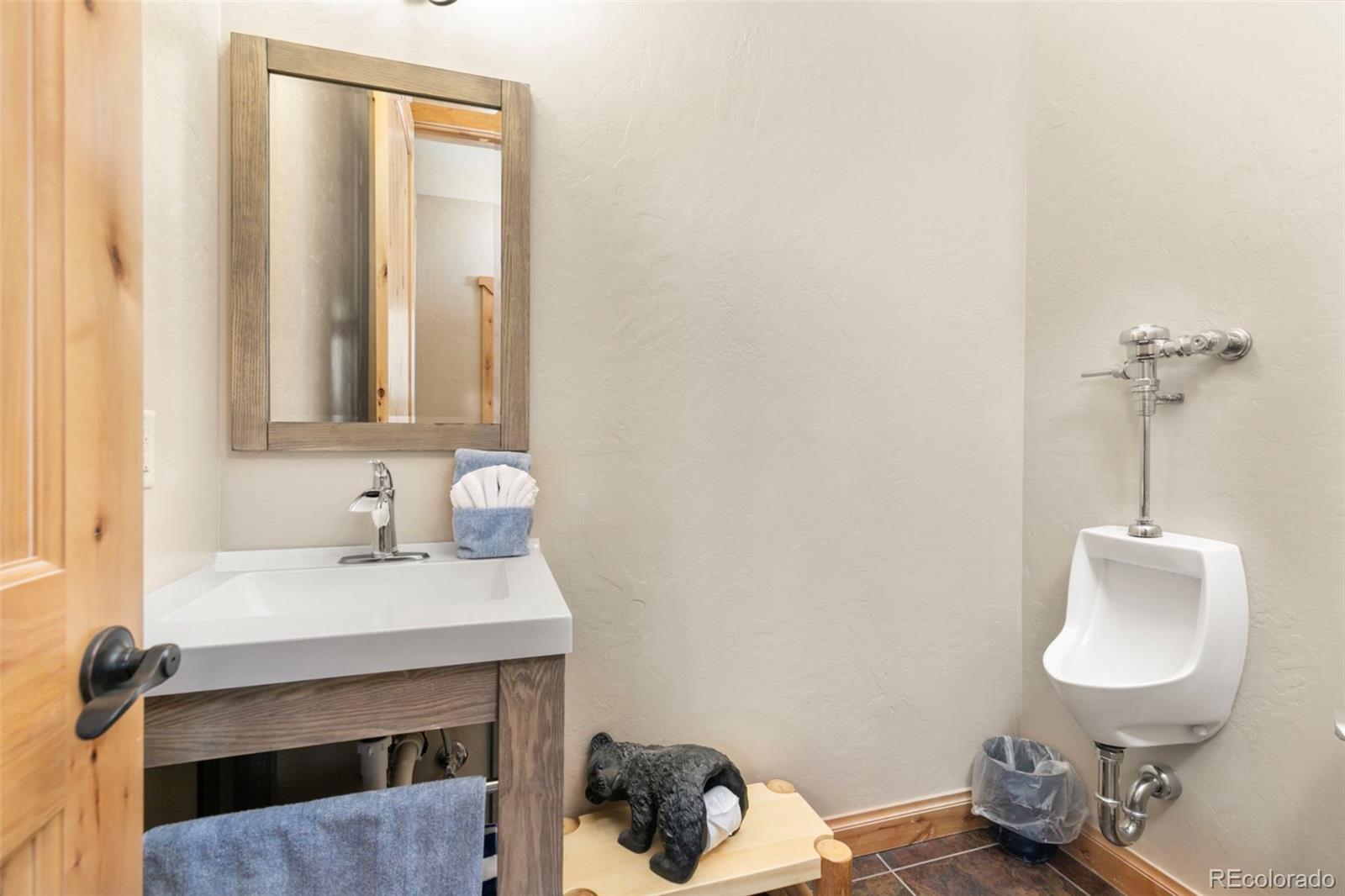 252 Running Elk Point Divide, CO 80814 - Photo 32 of 50 a bathroom with a sink vanity and a mirror