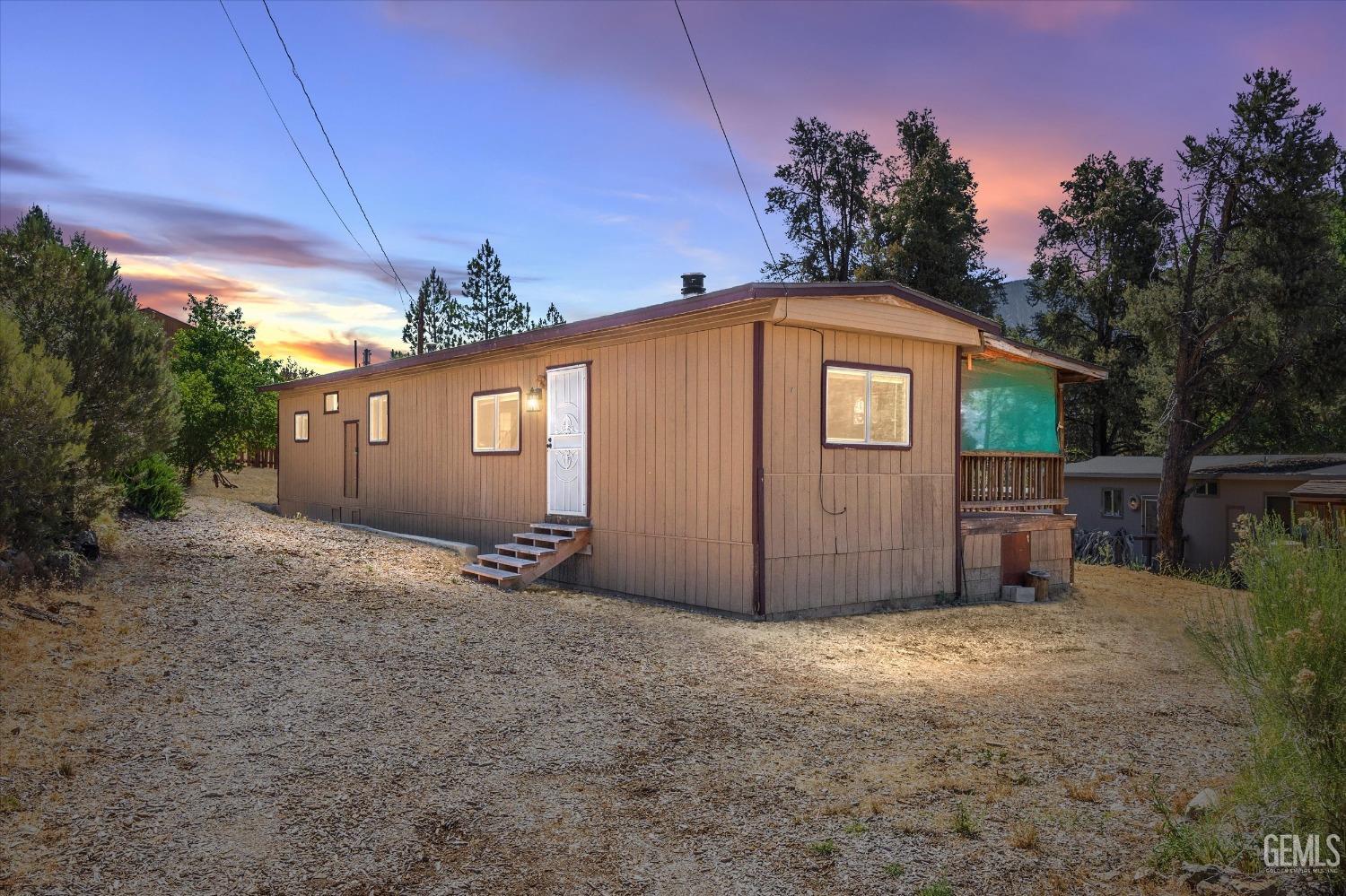 a view of a house with a garage