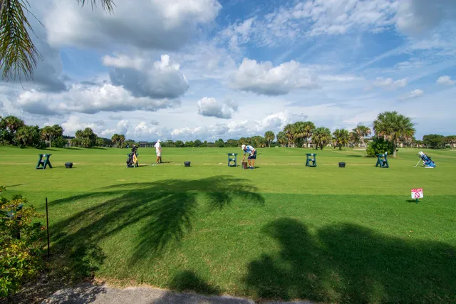 a view of a golf course