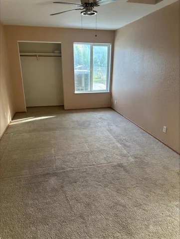 an empty room with a window