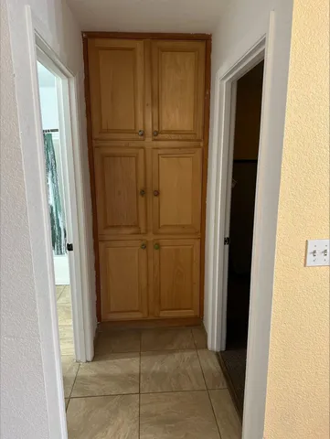 a view of a closet area