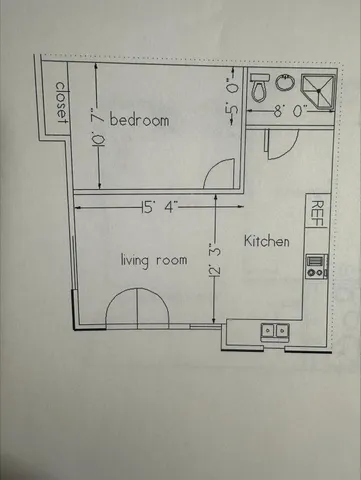a bathroom with a shower and mirror