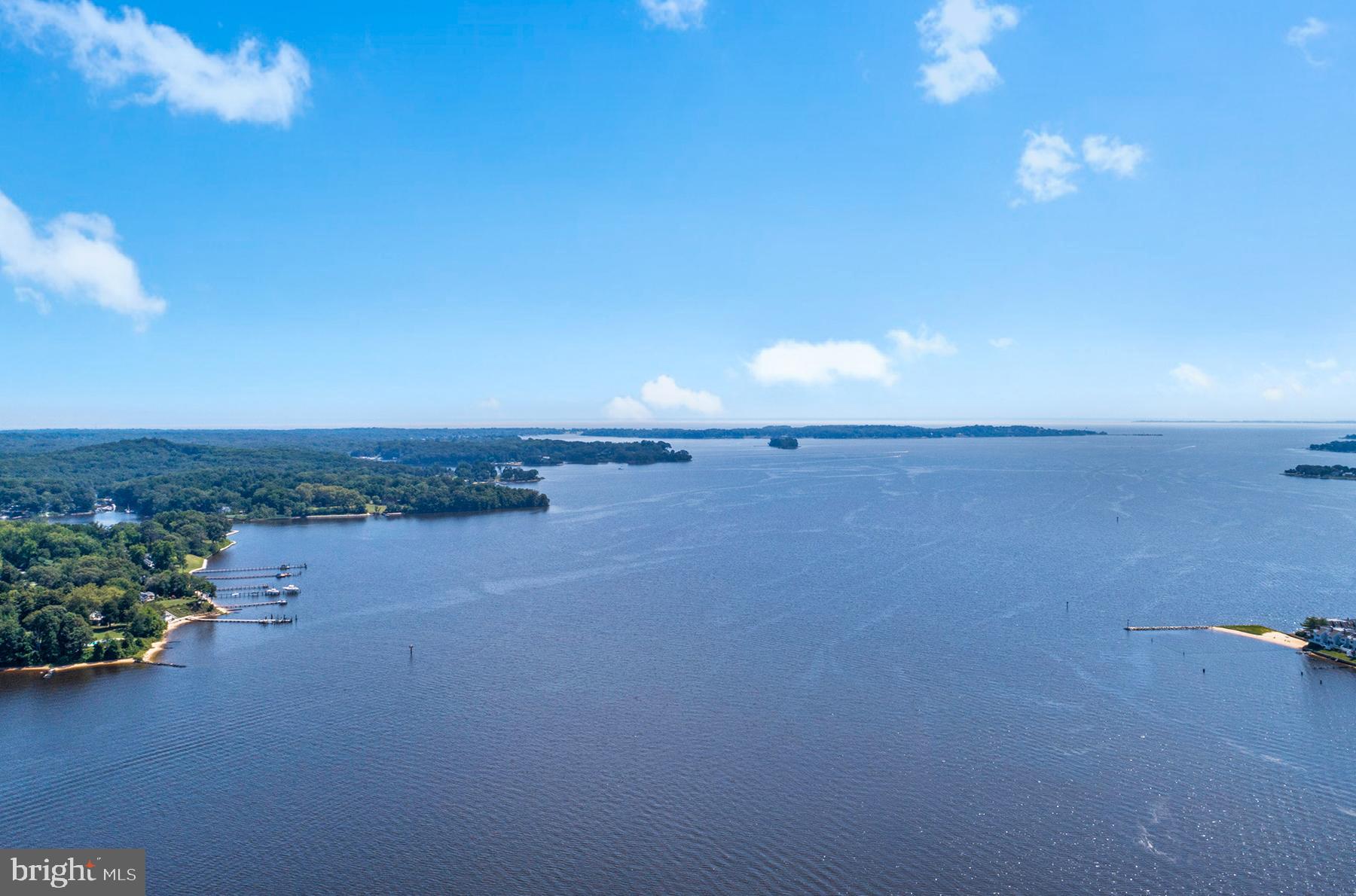 371 North Ferry Point Road Pasadena, MD 21122 - Photo 47 of 50 Aerial shot down the Magothy; property on the left