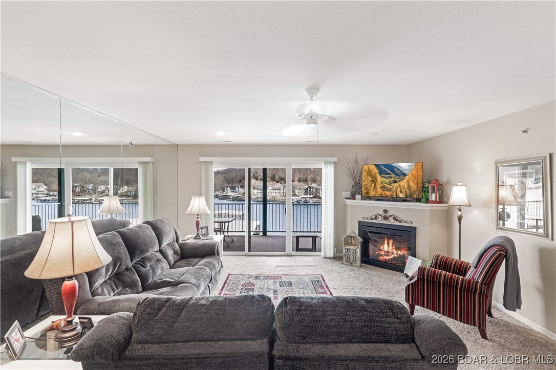 770 Pershing Drive, Unit 3A Camdenton, MO 65020 - Photo 7 of 39 Living Room with Electric Fireplace