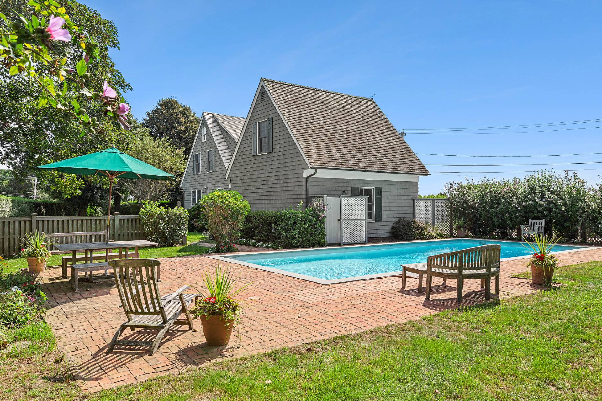 406 Hayground Road Water Mill, NY 11976 - Photo 17 of 20 a garden view with a seating space