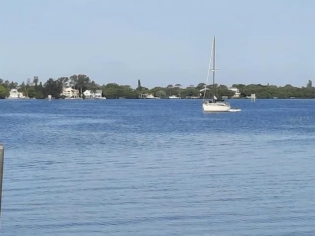 a view of a backyard with table and chairs potted plants