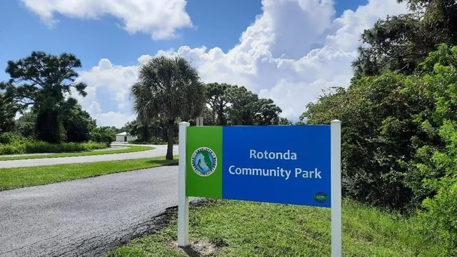 a view of a park with slide