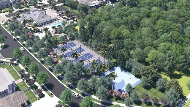 an aerial view of house with yard