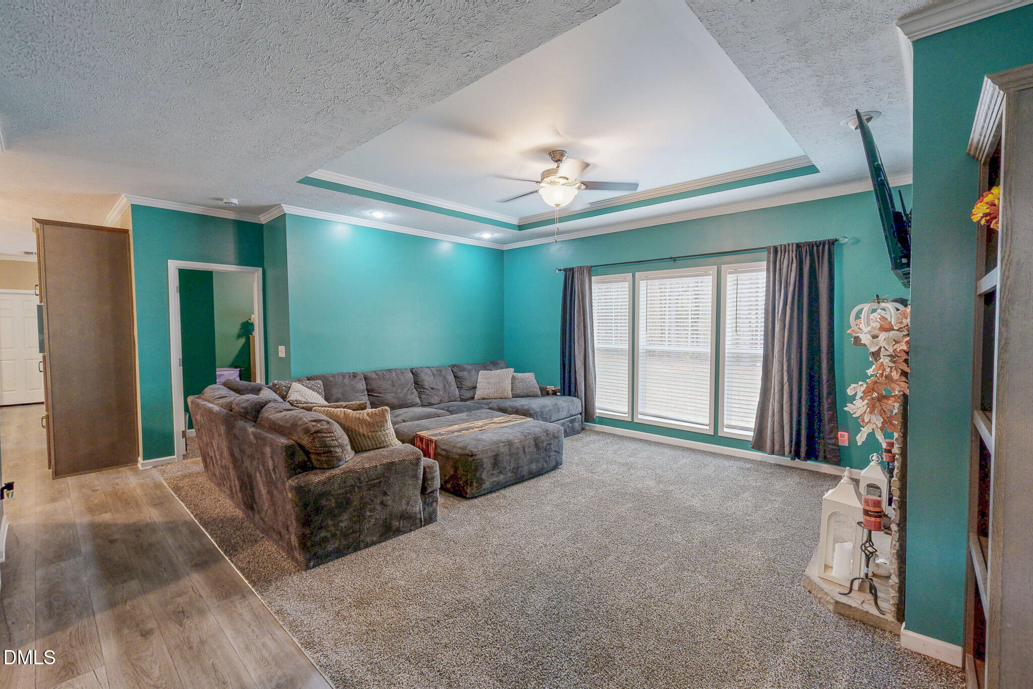 630 Clay Thomas Road Roxboro, NC 27573 - Photo 18 of 46 a living room with furniture and a flat screen tv